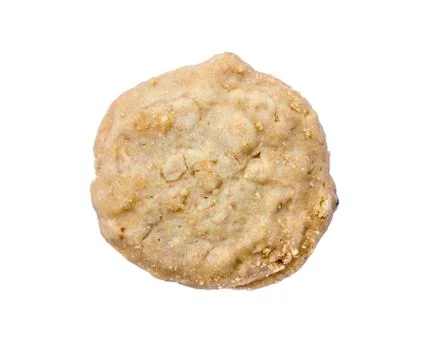 SINGLE COOKIE ON WHITE BLACKGROUND Stock Photos