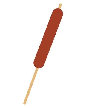 Single corndog icon Illustrazione stock