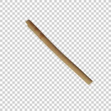 A single crispy wafer roll stick isolated on a clean transparent background.. Фото