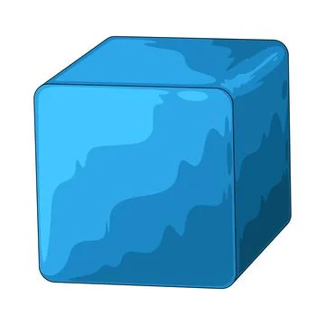 Single cube illustration 스톡 일러스트