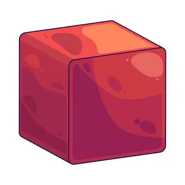 Single cube illustration Stock Illustration