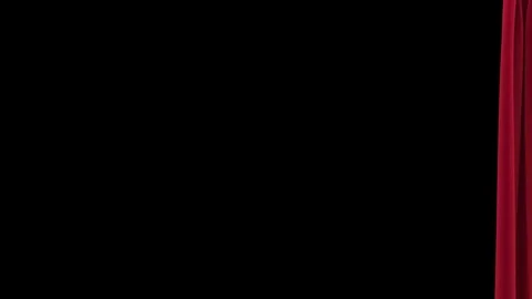 Single Curtain Closing Video stock 81214597