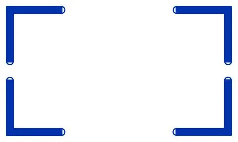 Single dark blue rectangular corner frame elements Stock Illustration
