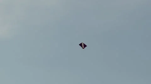 A single dark-colored kite Stock Footage 320000681