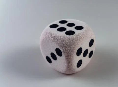 Single Dice Representing Counting, Probability and Strategy Stock Photos