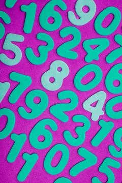 Single Digit Numbers in Cayan Stock Photos