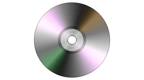 Single disc cd dvd isolated on white background. Stock Footage 61894361