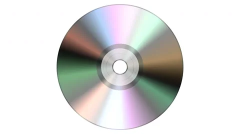 Single disc cd dvd isolated on white background. Stock Footage 62215479