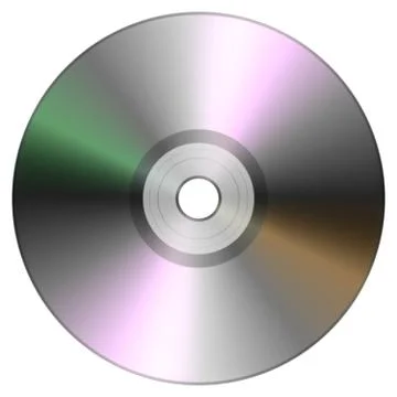 Single disc cd dvd isolated on white background. Stock Illustration