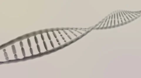 Single DNA chain rotation on the light background (HD video 1080) Stock Footage 50958336
