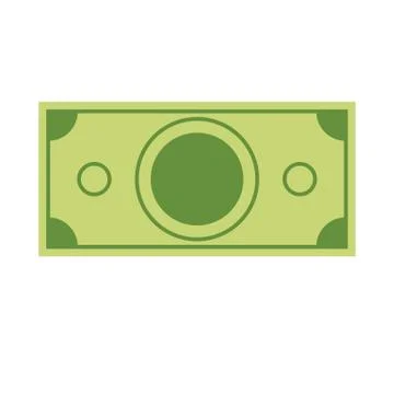 Single dollar icon. Flat and sollid color style vector illustration. Illustrazione stock
