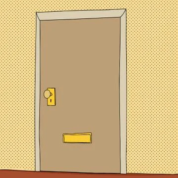 Single door Stock Illustration