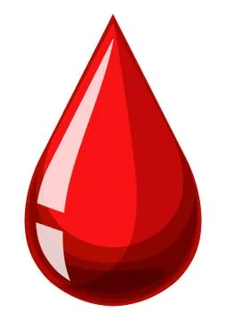 Single drop of human blood Illustration