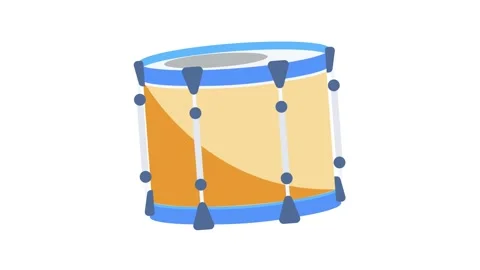 A single drum is prominently displayed, showcasing its round shape and text.. Stock Footage 332323546