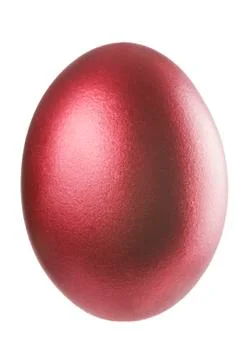 Single Easter Egg isolated on white. Stock Photos