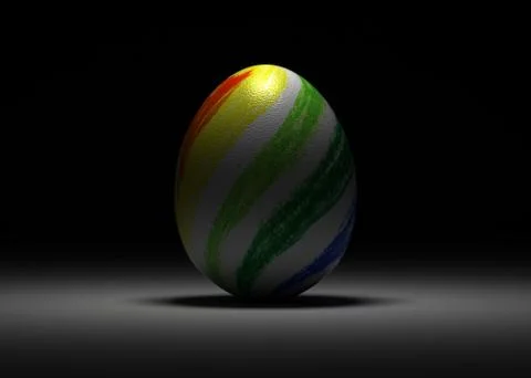 Single Easter Eggs Stock Illustration