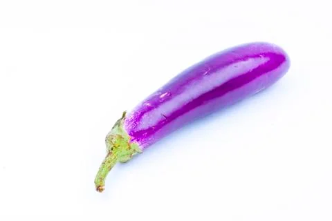 Single eggplant Stock Photos