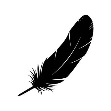 A single elegant quill feather Ilustración de archivo