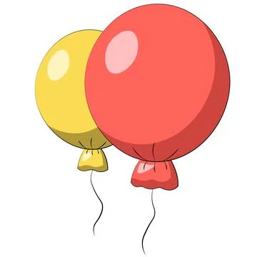 Single element Air Balloon. Draw illustration in color イラスト素材