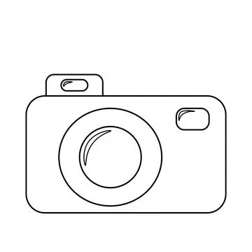 Single element Camera. Draw illustration in color Stock Illustration