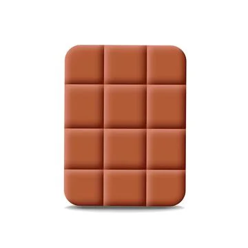 Single element chocolate . Draw illustration in 3d Stock-Illustration