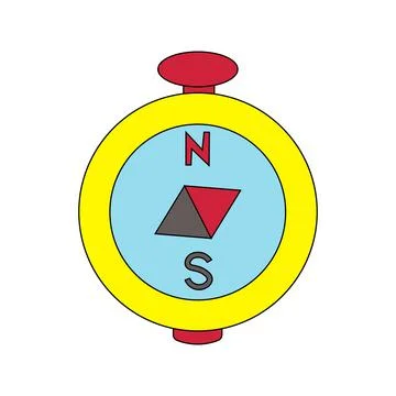 Single element Compass. Draw illustration in color Stock Illustration