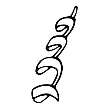 Single element confetti hand drawn doodle Stock Illustration