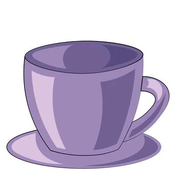 Single element Cup. Draw illustration in colors Stock Illustration
