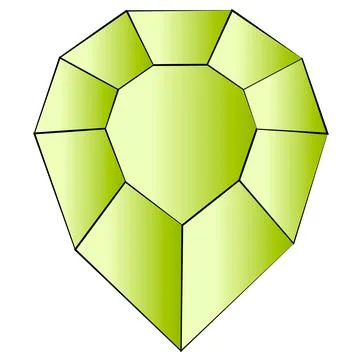 Single element Diamond. Draw illustration in color Stock Illustration