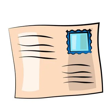 Single element envelope. Draw illustration in colors Stock Illustration
