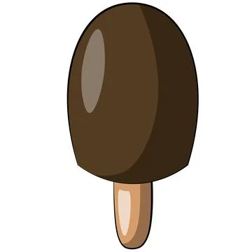 Single element Eskimo pie. Draw illustration in color Stock-Illustration