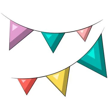 Single element Flags. Draw illustration in color Stock Illustration