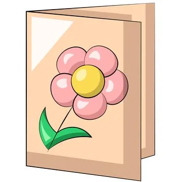 Single element Greeting card. Draw illustration in color Illustrazione stock