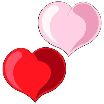 Single element Heart. Draw illustration in colors Stock Illustration