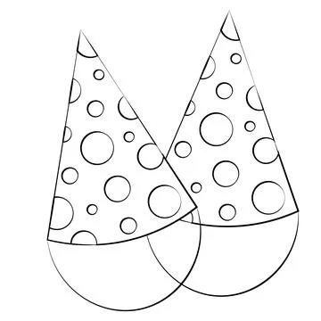 Single element Holiday Cap. Draw illustration in black and white Stock Illustration