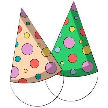 Single element Holiday Cap. Draw illustration in color Stock Illustration
