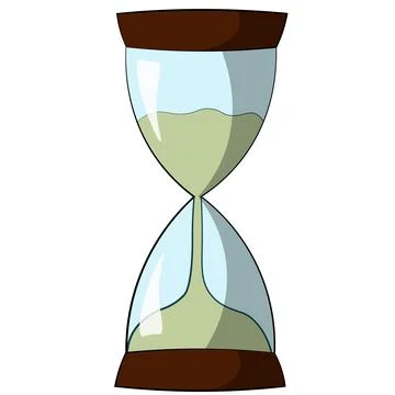 Single element Hourglass. Draw illustration in color Illustrazione stock