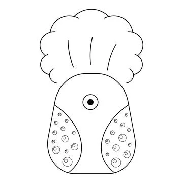 Single element Humidifier. Draw illustration in black and white Stock Illustration
