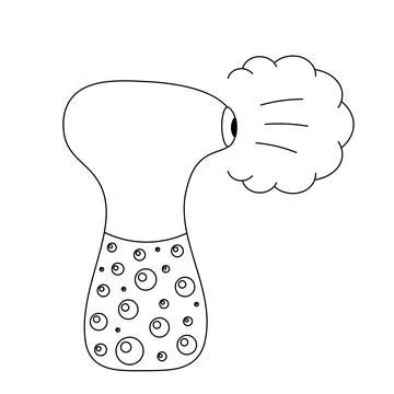 Single element Humidifier. Draw illustration in black and white Illustrazione stock