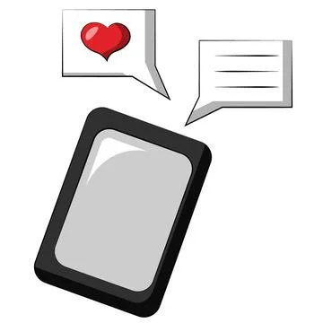Single element mobile phone and message. Draw illustration in color Stock Illustration