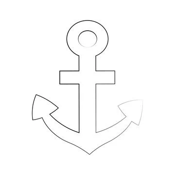 Single element Nautical. Draw illustration in black and white Stock Illustration