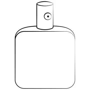 Single element Perfume. Draw illustration in black and white Stock Illustration