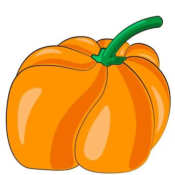 Single element pumpkin. Draw illustration in colors Stock Illustration