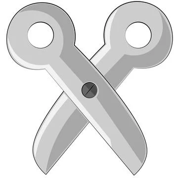Single element Scissors. Draw illustration in color Illustrazione stock