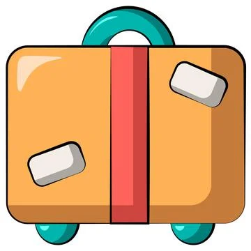 Single element Suitcase. Draw illustration in color Stock Illustration