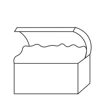Single element Treasure. Draw illustration in black and white Stock Illustration