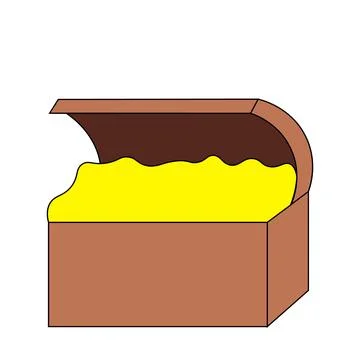 Single element Treasure. Draw illustration in color Stock Illustration