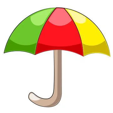 Single element Umbrella. Draw illustration in color Stock Illustration