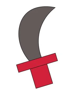 Single element Weapon. Draw illustration in color Stock Illustration