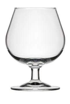 Single empty cognac glass Stock Photos